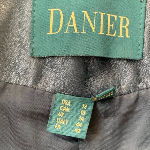 Danier Navy Leather Jacket - Picture 14 of 16